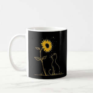 Cat Sunflower Vibes Sunshine And Purrs Coffee Mug