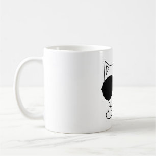 Cat Sunglasses Middle Finger Coffee Mug