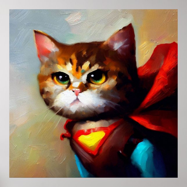 Cat Superhero Poster (Front)