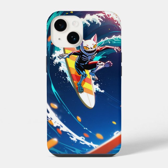 Cat Surf iPhone Case (Back)