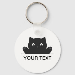 CAT SURPRISED KEYCHAIN