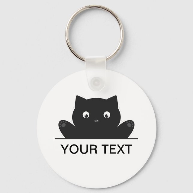 CAT SURPRISED KEYCHAIN (Front)