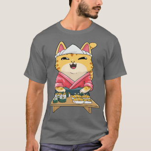 Cat Sushi Japanese Anime T-Shirt