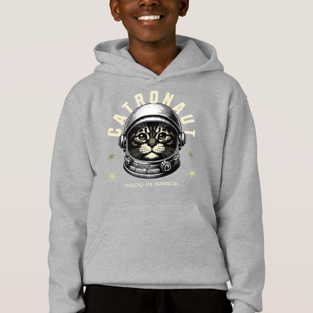 Cat Sweat - shirt à capuche Drôle Astronaut de cha (Devant)