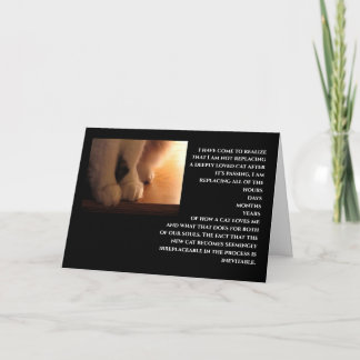 Cat sympathy card