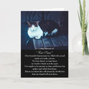 Cat Sympathy Card Personalized photo Pet Memorial
