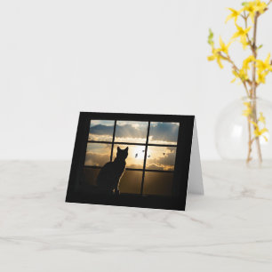 Cat Sympathy Loss of Cat with Beautiful Silhouette Card