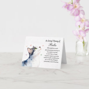Cat Sympathy Personalized Name Spiritual Poem Card