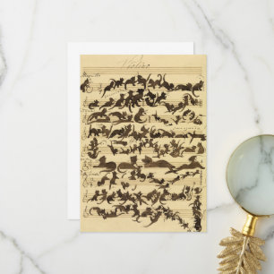 Cat Symphony by Moritz von Schwind Thank You Card