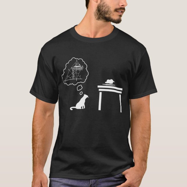 Cat System Of Equations - Geometry Gift Funny Math T-Shirt (Front)