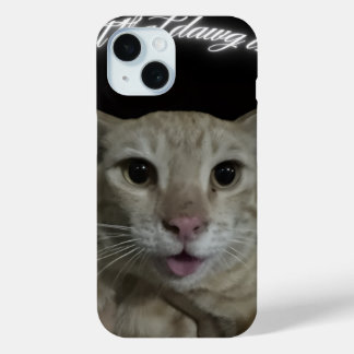 Cat t-shirt iPhone 15 case
