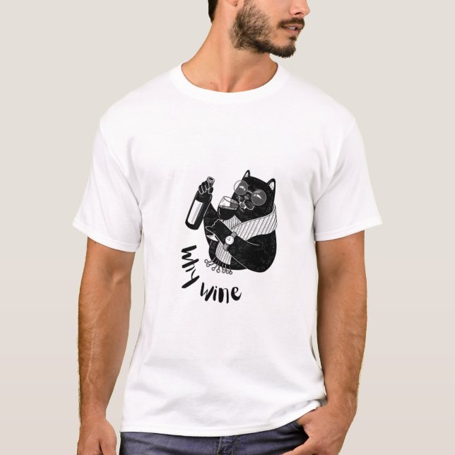 cat t-shirt daddy-cat tshirts funny (Front)