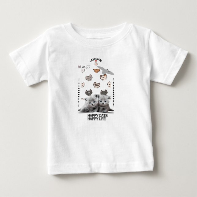 Cat T-Shirt | Funny Kitty cute Style (Front)