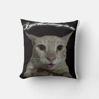 Cat t-shirt throw pillow