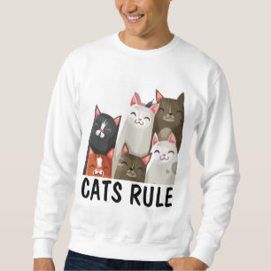CAT T-SHIRTS, CATS RULE SWEATSHIRT