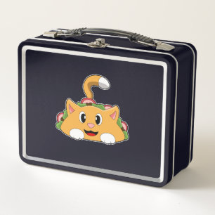 Cat Taco Metal Lunch Box