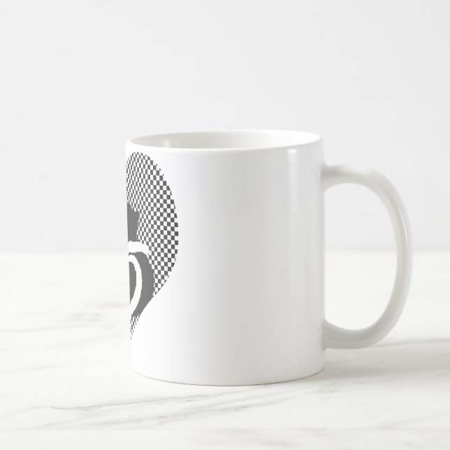 CAT tails - love black white Coffee Mug (Right)