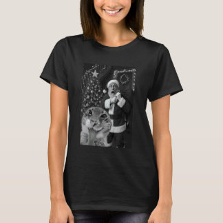 Cat Taking A Selfie Santa Christmas Xmas Pyjamas H T-Shirt