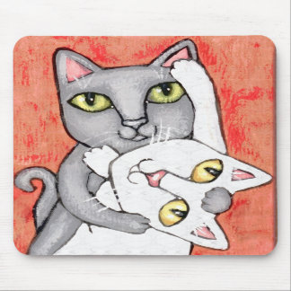 Cat Tango Dance Art Mousepad