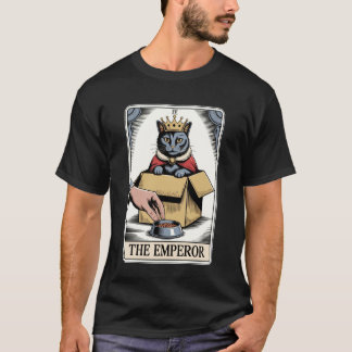 Cat Tarot Card The Emperor Cat In Box Lover Funny  T-Shirt