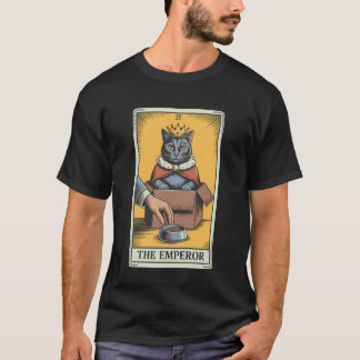 Cat Tarot Card The Emperor Cat In Box Lover Funny  T-Shirt