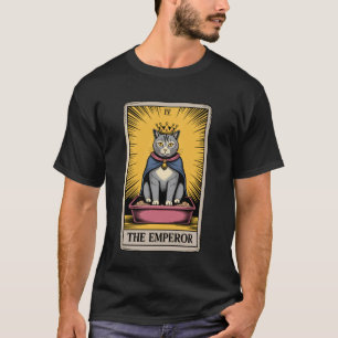 Cat Tarot Card The Emperor Cute Cat Litter Box Fun T-Shirt