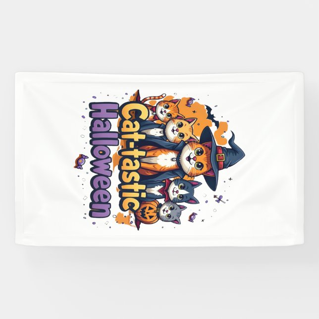 Cat-tastic Halloween Banner (Horizontal)