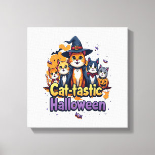 Cat-tastic Halloween Canvas Print