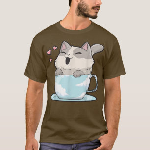 Cat Tea Coffee Anime Kawaii T-Shirt