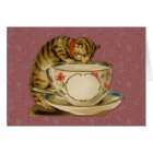 Cat Teacup Cute Vintage Victorian