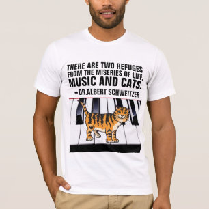 CAT TEES, TWO MEANS REFUGE FROM MISERIES OF LIFE T T-Shirt