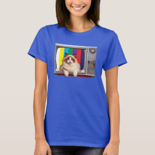 Cat Television Cat Lovers, Television Watchers T-Shirt