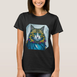 Cat That Ate The Canary Feathers   Wearable Art T-Shirt