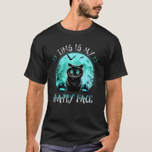 Cat That Is My Happy Face Black Cat T-Shirt