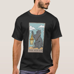 Cat The Hermit Tarot Card for a Tarot Card Reader T-Shirt