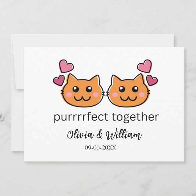 Cat Theme Funny Engagement Congrats Card Love Bird (Front)