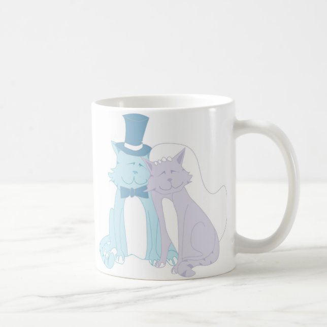Cat Theme Wedding Coffee Mug (Right)