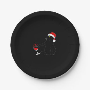 Cat Themed Christmas Sweater For Men Women Wine Lo Paper Plate