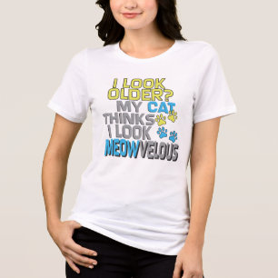 Cat themed Funny Birthday T-Shirt Tri-Blend Shirt
