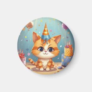 Cat themed magnet ginger cat cute