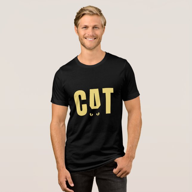 Cat-Themed  Tri-Blend Shirt (Front Full)