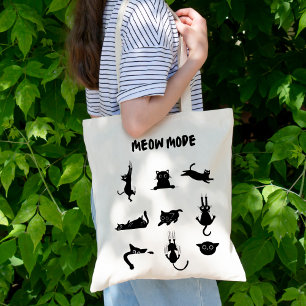 Cat-Themed with Black Cat Design Tote Bag