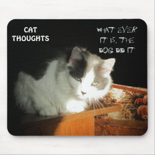 Cat Thoughts #2 Mouse Pad