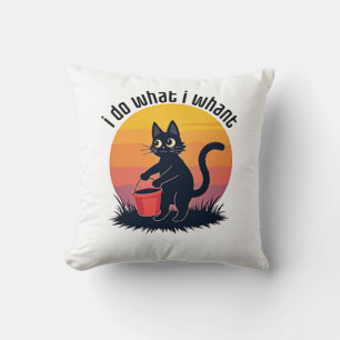 cat throw pillow