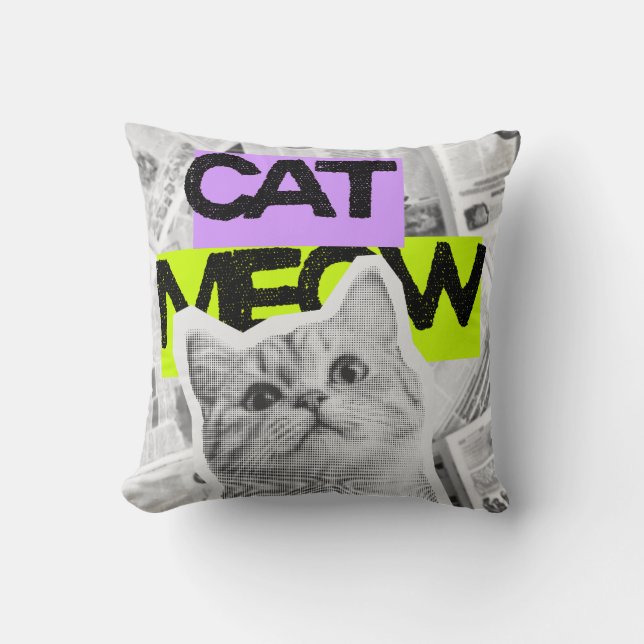 Cat Throw Pillow (Front)