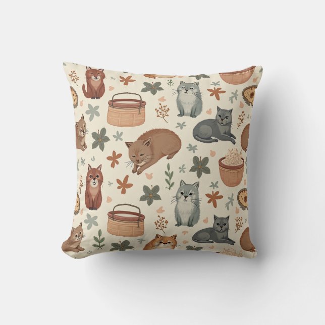 Cat Throw Pillow (Front)
