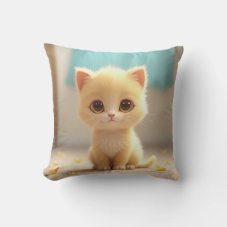 cat throw pillow