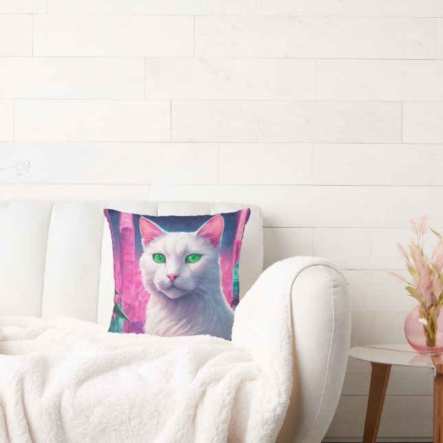 Cat Throw Pillow 20" x 20" (Couch)
