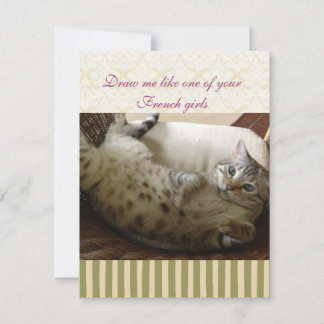Cat Titanic Citation Brocade Stripe Carte pour not
