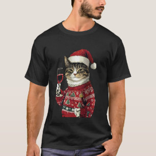 cat Toast Celebrate Christmas Art Print T-Shirt